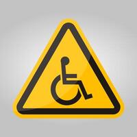 señal de estacionamiento accesible sobre fondo blanco vector