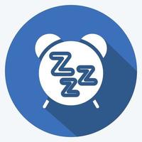 Icon Healthy Sleep. suitable for Healthy symbol. long shadow style. simple design editable. design template vector. simple illustration vector