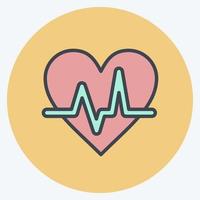 Icon Cardio. suitable for Healthy symbol. color mate style. simple design editable. design template vector. simple illustration vector