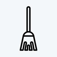 Icon Broom. suitable for Kids symbol. line style. simple design editable. design template vector. simple illustration vector