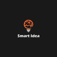 logotipo de diseño abstracto de idea inteligente vector