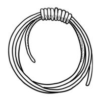 VECTOR ROPE ISOLATED ON A WHITE BACKGROUND. DOODLE DRAWING BY HAND