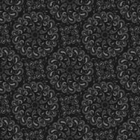 BLACK SEAMLESS VECTOR BACKGROUND WITH ROUND MONOGRAMS
