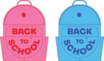 Back to School Backpacks vector