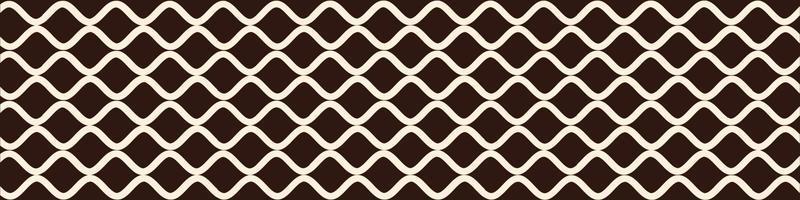 Horizontal background made of curved white lines brown background vector