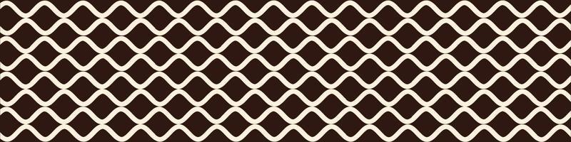 Horizontal background made of curved white lines brown background vector