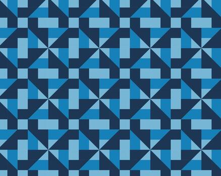 Geometric abstract seamless blue color pattern, background vector
