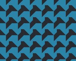 Geometric abstract seamless pattern, background, with cool blue and black color combination vector