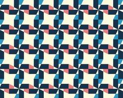 Geometric abstract seamless pattern, with retro color combination. Background vector