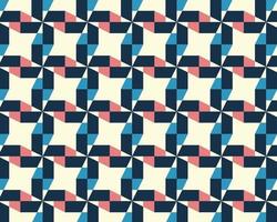 Geometric abstract seamless pattern, with retro color combination. Background vector