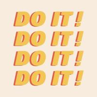 Retro colorful slogan print with vintage colors text vector