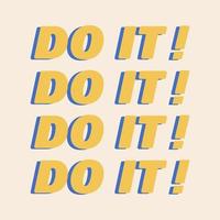 Retro colorful slogan print with vintage colors text vector