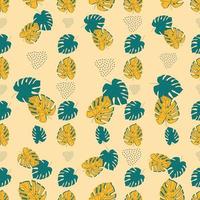 Minimal botanical art seamless pattern vector
