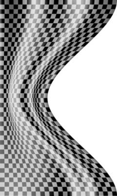 Realistic checkered flag wave on white design for sport race championship winner background vector