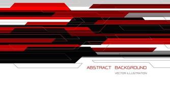 Abstract red grey cyber geometric overlap on white with blank space for text design modern luxury technology futuristic background vector