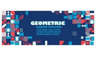 Vector abstract design Banner background template. Geometric Abstract Backgrounds banner border Design. Composition of simple geometric shapes. For  Presentation, Flyer, Cards, Landing, Website Design