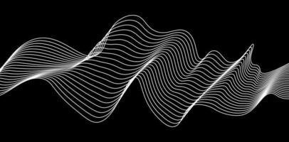 Optical art abstract background wave design black and white vector