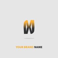 logo icon design letter M orange grey simple elegant luxury limited trendy for eps 10 companies vector