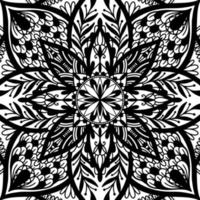 Graphic round traditional mandala abstract  isolated in white background.Boho indian shape.Ethnic oriental style. vector