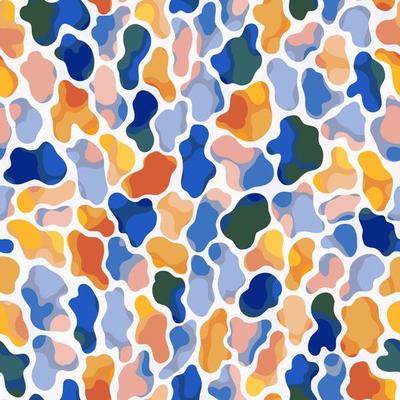 Seamless abstract pattern background. Decorative design freehand creative paint. Texture chaotic element.