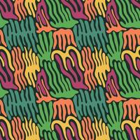 Seamless abstract pattern background. Decorative design freehand creative paint. Texture chaotic element. vector