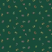 Vector - Abstract seamless pattern of many number on blackboard background. Can be use for print, paper, fabric.