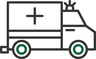 Ambulance Line Two Color vector