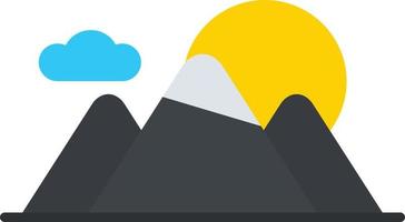 Mountains Flat Icon vector