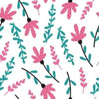 Garden flower, plants ,botanical ,seamless pattern vector design for fashion,fabric,wallpaper and all prints on white background color. Cute pattern in small flower. Small colorful flowers