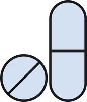 Capsules Line Filled vector