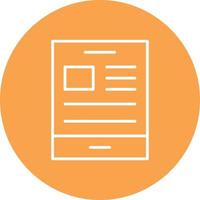 Tablet Line Circle Multicolor vector