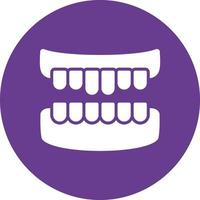 Denture Glyph Circle Multicolor vector