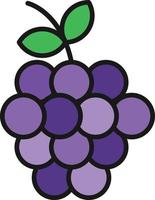 Grapes Line Filled vector