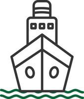 Ship Line Two Color vector