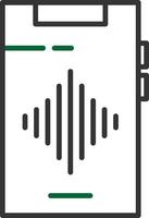 Audio Line Two Color vector