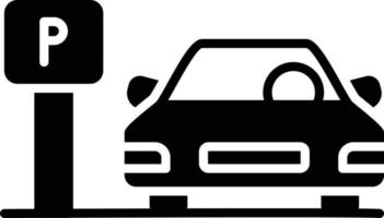 20 - Parking Lot Glyph Icon vector