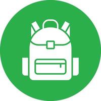 School Bag Glyph Circle Multicolor vector