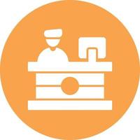 Reception Glyph Circle Multicolor vector