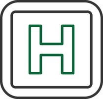 Heliport Line Two Color vector