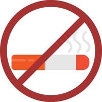 No Smoking Flat Icon vector