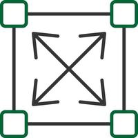 Resize Line Two Color vector