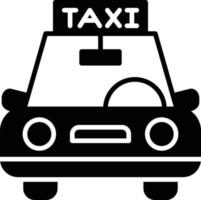 icono de glifo de taxi vector