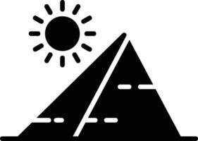 Pyramid Glyph Icon vector