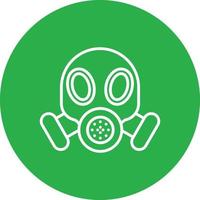 Gas Mask Line Circle Multicolor vector