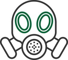 Gas Mask Line Two Color vector