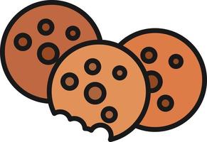 Cookies Line Filled vector