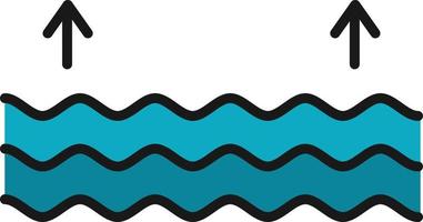 High Tide Line Filled vector