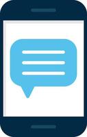 Message Flat Icon vector