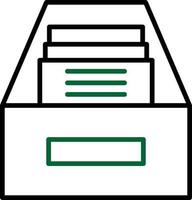 Archive Line Two Color vector