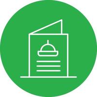 Food Menu Line Circle Multicolor vector